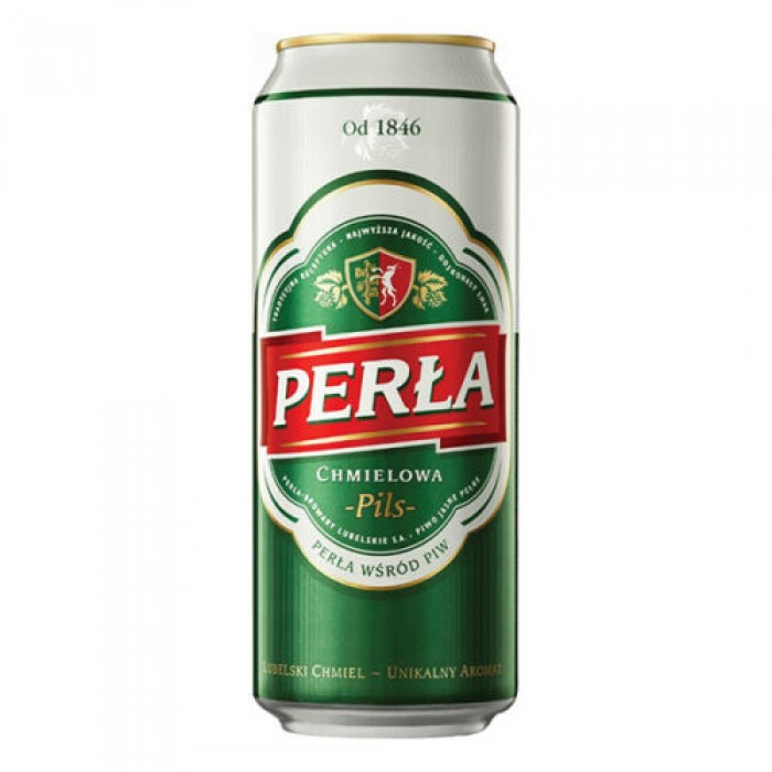 Polish beer PERLA GREEN 6% can 0.5L