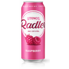 UTENOS radler raspberry 2% can 0.5L