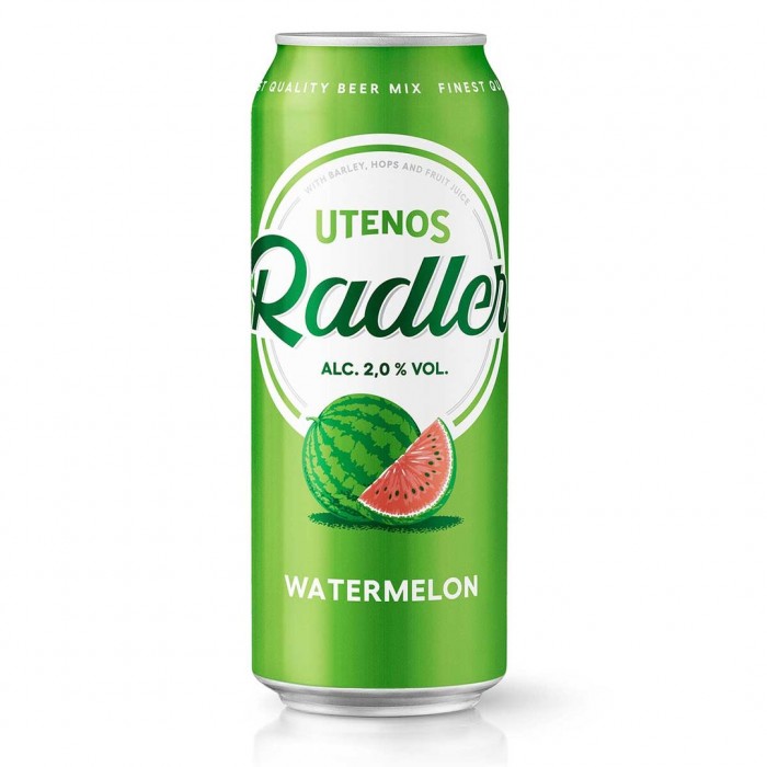 UTENOS radler watermelon 2% can 0.5L