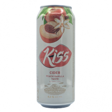 KISS cider peach and vanilla 4.5% can 0.5L