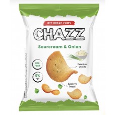 CHAZZ rye bread crisps sour cream and onion 100g