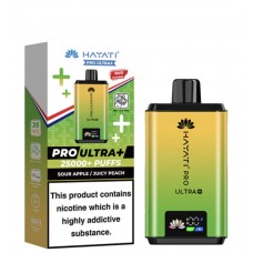 HAYATI pro ultra+ sour apple/juicy peach 25k puffs