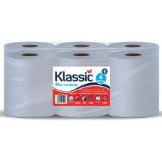 KLASSIC kitchen roll blue centrefeed 2ply 6 rolls