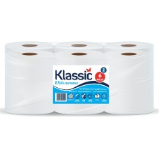 KLASSIC kitchen roll white centrefeed 2ply 6 rolls