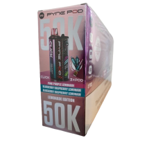 PYNE POD vapes lemonade edition: pink purple lemonade, blueberry raspberry lemonade x 2, 50k puffs