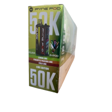 PYNE POD vapes lime edition: lemon lime, pineapple passion lime, cola lime 50k puffs
