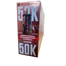 PYNE POD vapes red edition: strawberry watermelon, mango strawberry peach, watermelon ice 50k puffs
