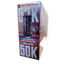 PYNE POD vapes sweet edition: rainbow, white gummy bear, mango strawberry peach 50k puffs