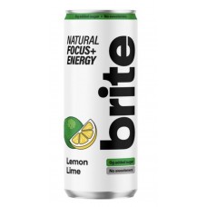 BRITE natural energy drink lemon and lime 0.33L