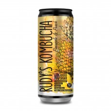 RUDY'S Kombucha tea drink pineapple and peach 0.33L
