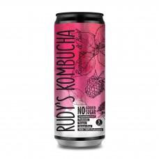 RUDY'S Kombucha tea drink raspberry and basil 0.33L